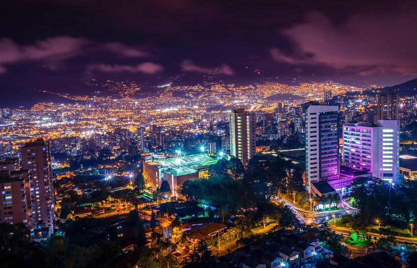 Medellin at night by bachelor parties medellin